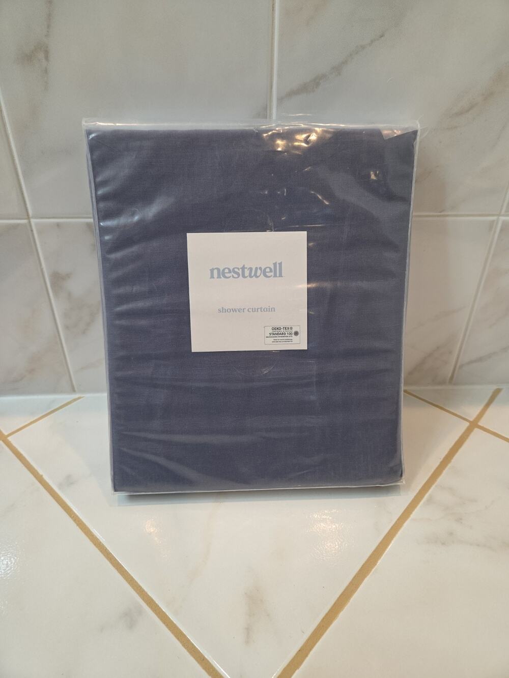 NWT Nestwell Fabric Shower Curtain Blush Pink Rose OEKO-TEX New"